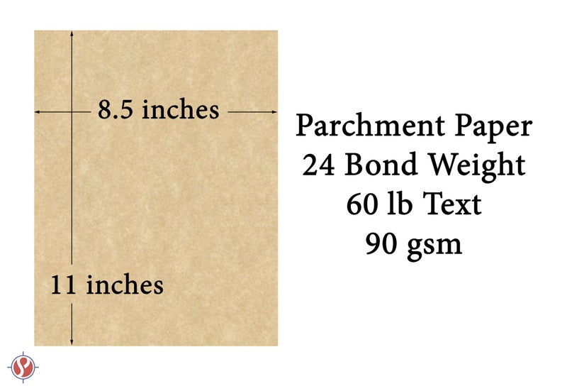 S Superfine Printing Aged Stationery Parchment Paper â€“ Great for Writing, Certificates, Menus and Wedding Invitations | 24Lb Bond Paper | 8.5 x 11â€ | 50 Sheets/Pack - Image 5